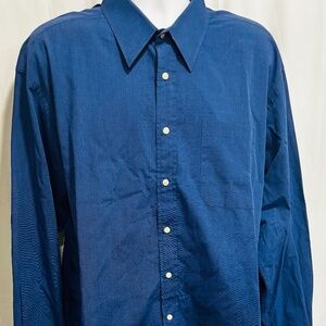 Christian Dior Men’s Button Down Dress Shirt Size 17 1/2 36/37 Blue Long Sleeve